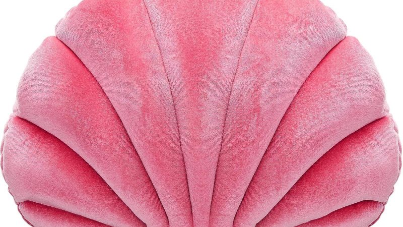Experience Comfort and Style with the Pink Sea Princess Seashell Decorative Pillow