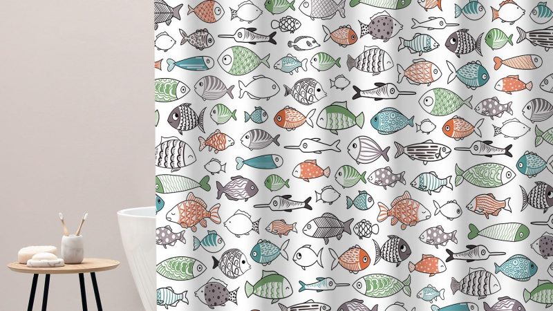 RosieLily Colorful Fishes Shower Curtain: A Fun and Functional Addition to Your Bathroom