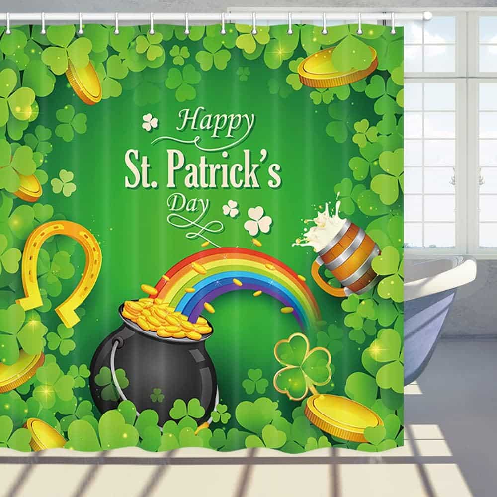 Enhance Your Bathroom with the KOTOM Happy St. Patrick's Day Shower Curtain