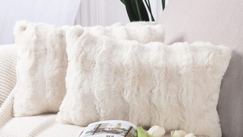 MADIZZ Pack of 2 Thick Plush Wool Throw Pillow Covers: A Luxurious and Durable Addition to Your Home Decor