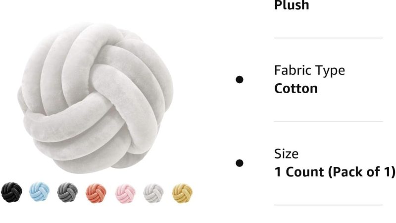 ZANYB Soft Knot Ball Throw Pillow: The Perfect Fusion of Comfort and Style for Your Home Decor
