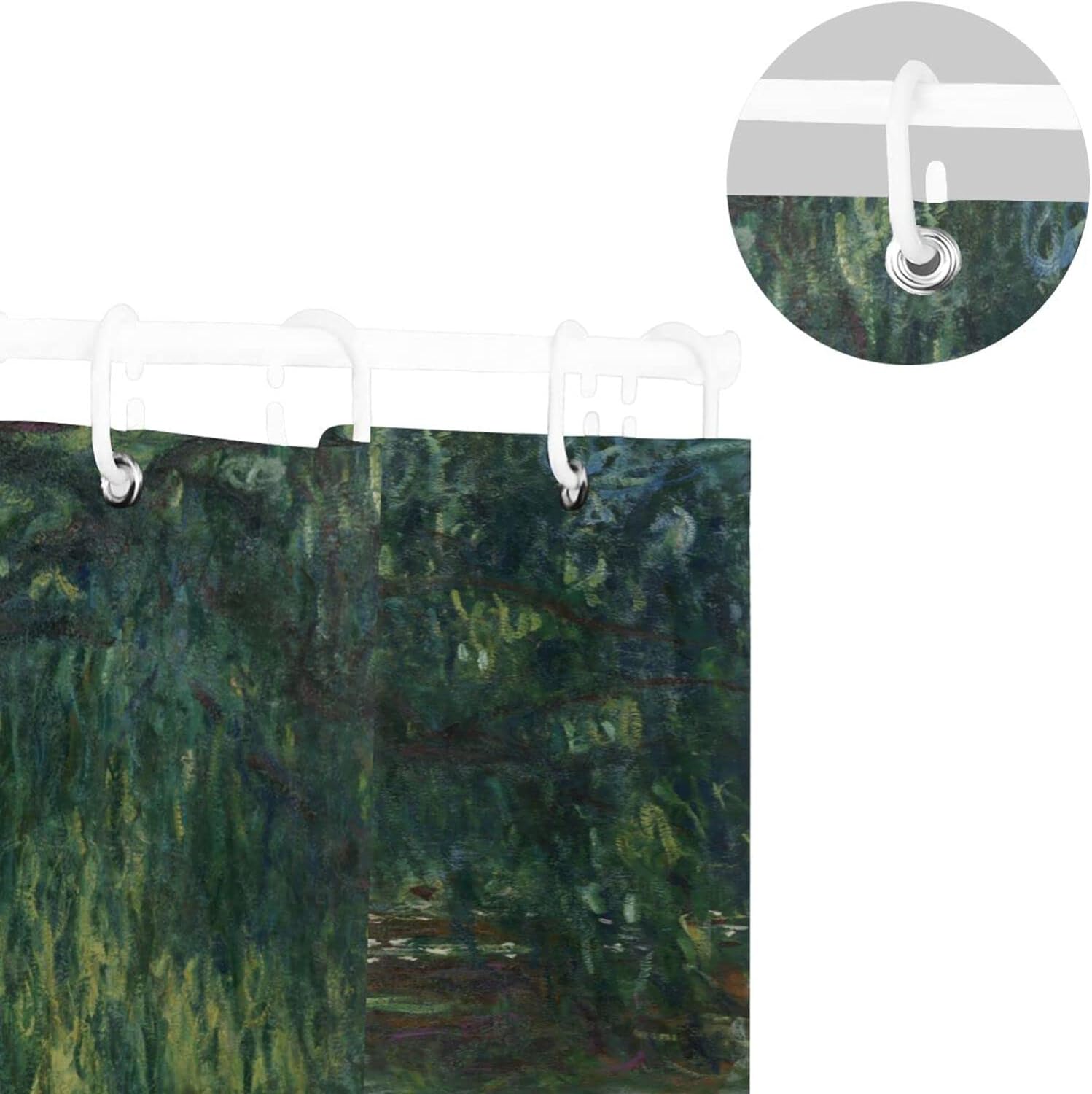 AHOMY Shower Curtains for Bathroom Claude Monet Weeping Willow: A Review
