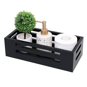 HYLEHE Black Decor Box Bathroom Toilet Tank Basket Topper: A Stylish and Functional Addition to Your Bathroom