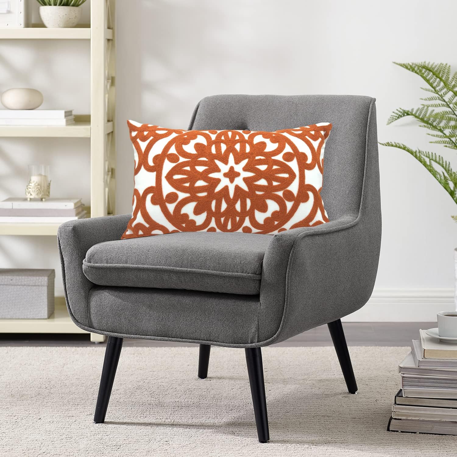 Enhance Your Home Decor with the Alysheer Embroidered Lumbar Decorative Throw Pillow Cover