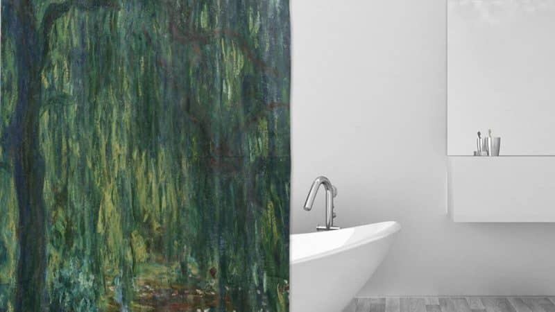 AHOMY Shower Curtains for Bathroom Claude Monet Weeping Willow: A Review