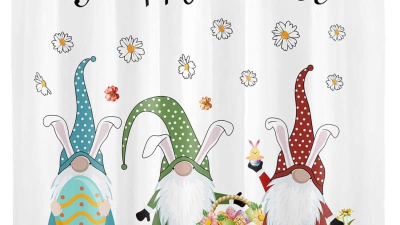 LB Spring Easter Shower Curtain: A Delightful Addition to Your Bathroom