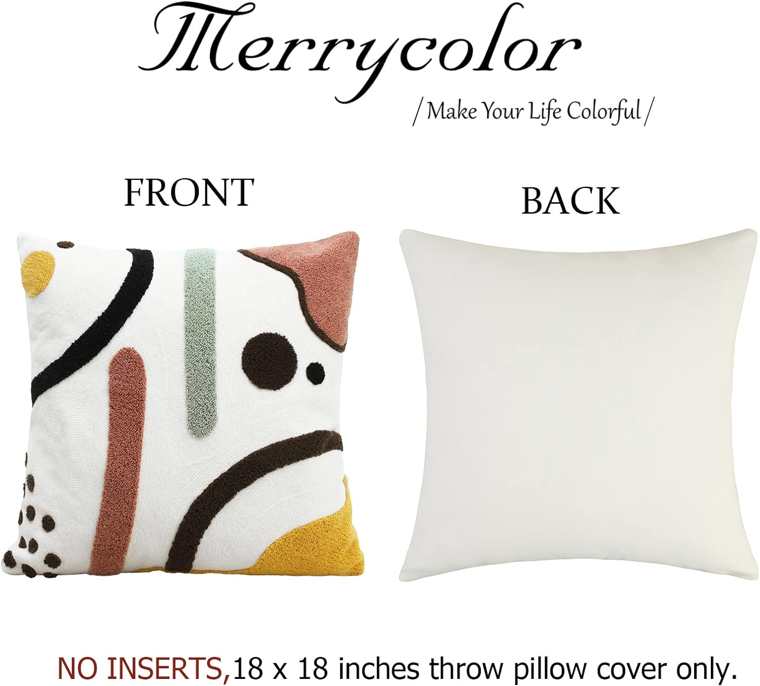 Merrycolor Colorful Boho Throw Pillow Covers 18x18 inch: A Review of Modern Abstract Line Art Decorative Pillows