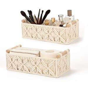 Toilet Paper Basket Macrame Bathroom Storage Baskets: A Stylish and Practical Addition to Your Home