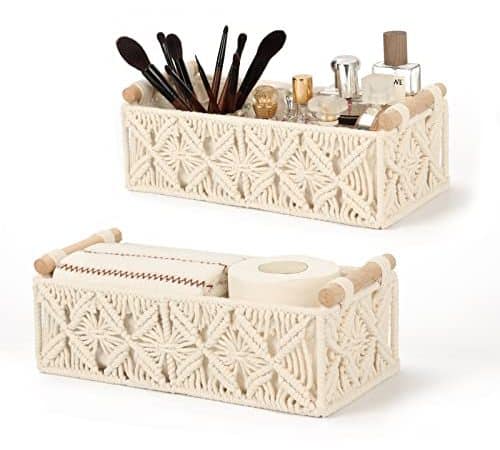 Toilet Paper Basket Macrame Bathroom Storage Baskets: A Stylish and Practical Addition to Your Home