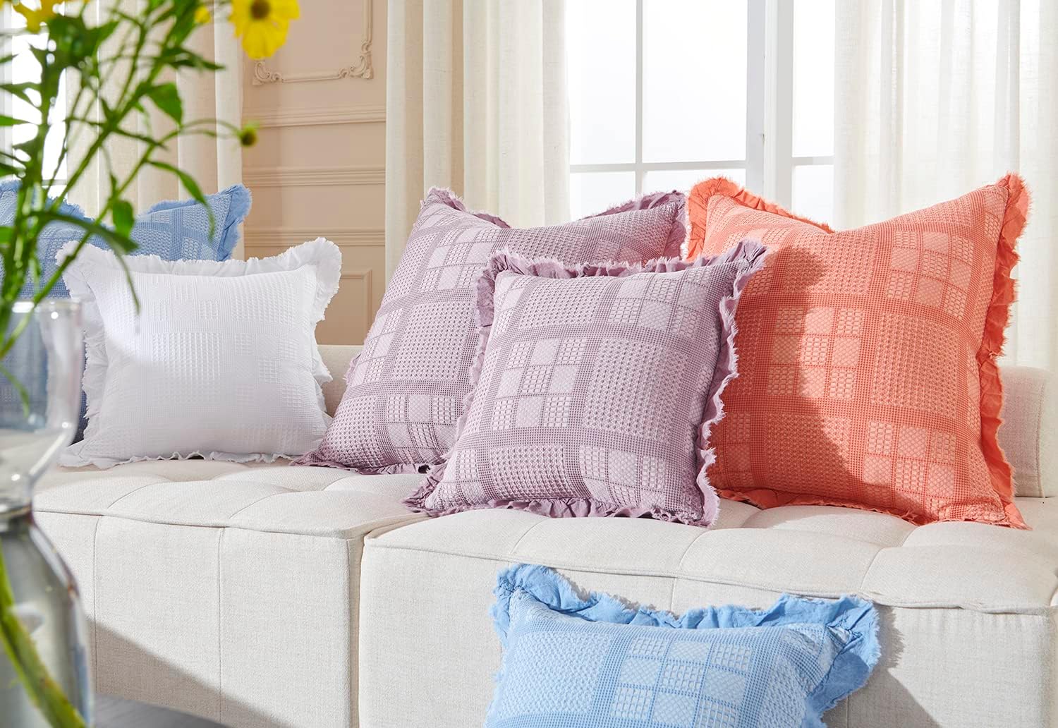 COCOPLOCEUS Waffle Pillow Covers 24x24: A Stylish and Versatile Addition to Your Home