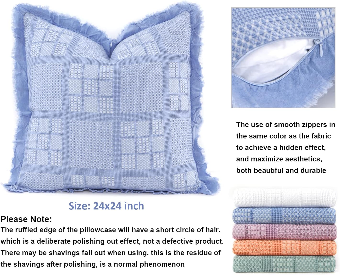 COCOPLOCEUS Waffle Pillow Covers 24x24: A Stylish and Versatile Addition to Your Home